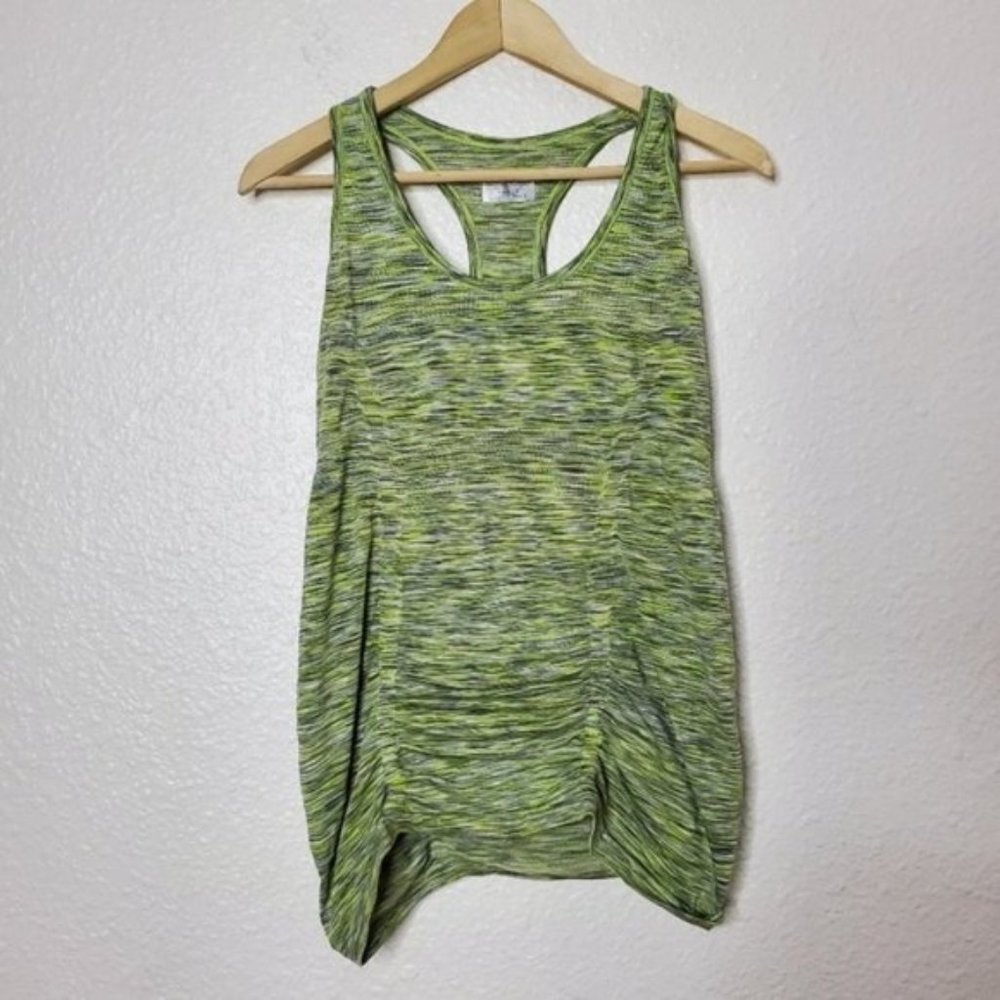 Athleta Fastest Track Tank Top Green Space Dye
